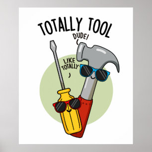 Total lustig Handwerker Wortwitz Poster