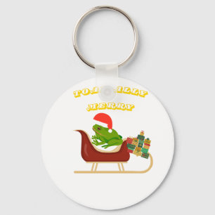 Total lustiger Frosch-Weihnachts-Shirt Schlüsselanhänger