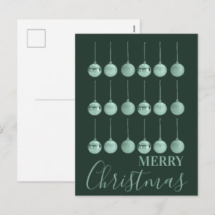 Total mit Schmuck verziertes Weihnachtsbaum-Orname Feiertagspostkarte