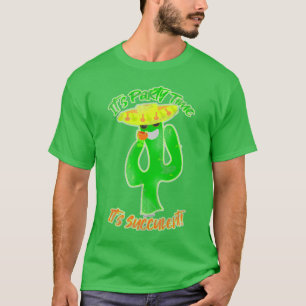 Total Neon Sukkulentes Party Time Cactus Cartoon T-Shirt