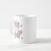 Total Niedlich Gray Cat Liebe Kunst, Dichtung und Kaffeetasse (Vorderseite Links)