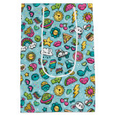 Total niedliche Gekritzelgeschenktasche Mittlere Geschenktüte (Rückseite)