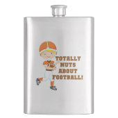 Total Nuts über Fußball Flachmann (Vorderseite)