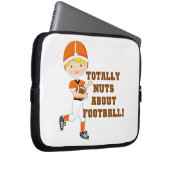 Total Nuts über Fußball Laptopschutzhülle (Vorne Rechts)