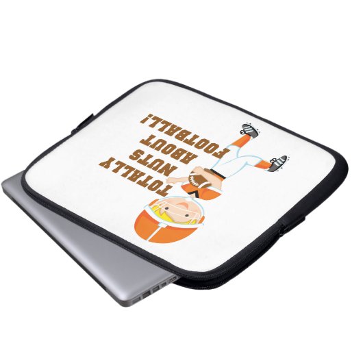 Total Nuts über Fußball Laptopschutzhülle (Vorne Knopf)