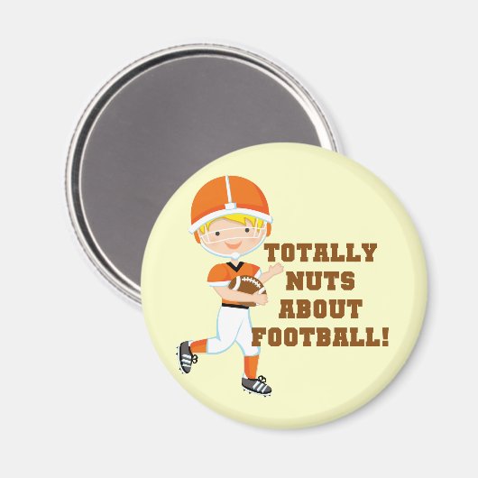 Total Nuts über Fußball Magnet (Vorderseite/Rückseite)