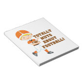 Total Nuts über Fußball Notizblock (angewinkelt)