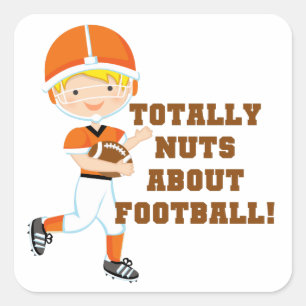 Total Nuts über Fußball Quadratischer Aufkleber