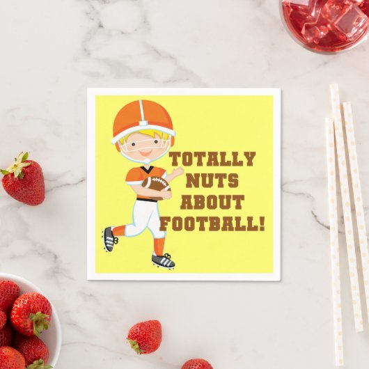 Total Nuts über Fußball Serviette (Beispiel)