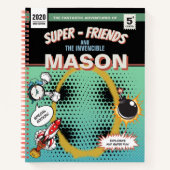 Total Personalisiert Retro Comic Superhero Zeichne Notizblock (Vorderseite)