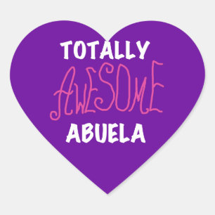 Total Phantastisch Abuela Pink T - Shirt und Gesch Herz-Aufkleber