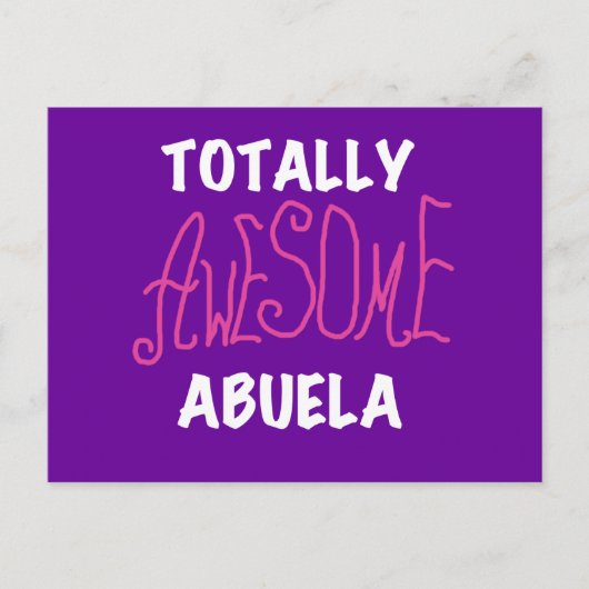 Total Phantastisch Abuela Pink T - Shirt und Gesch Postkarte (Vorderseite)
