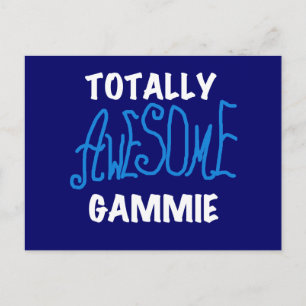 Total Phantastisch Gammie Blue T - Shirt und Gesch Postkarte