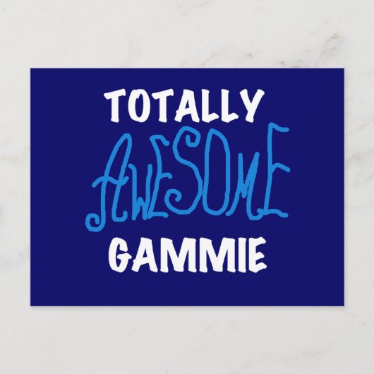 Total Phantastisch Gammie Blue T - Shirt und Gesch Postkarte (Vorderseite)