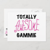 Total Phantastisch Gammie Pink T - Shirt und Gesch Postkarte (Vorne/Hinten)