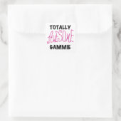 Total Phantastisch Gammie Pink T - Shirt und Gesch Quadratischer Aufkleber (Tasche)