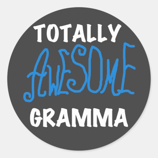 Total Phantastisch Gramma Blue T - Shirt und Gesch Runder Aufkleber (Vorderseite)