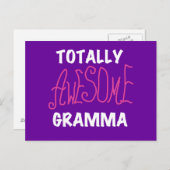 Total Phantastisch Gramma Pink T - Shirt Geschenke Postkarte (Vorne/Hinten)