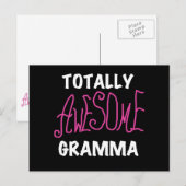 Total Phantastisch Gramma Pink T - Shirt Geschenke Postkarte (Vorne/Hinten)