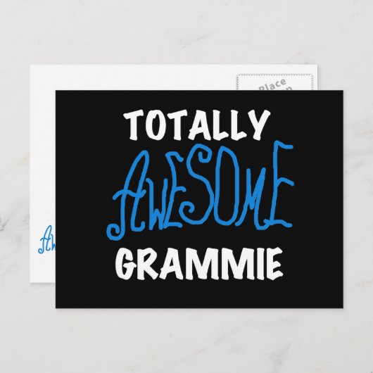 Total Phantastisch Grammie Blue Tshirts Geschenke Postkarte (Vorne/Hinten)
