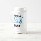 Total Phantastisch Nonna Blue T - Shirt und Gesche Bierglas (Vorderseite Links)