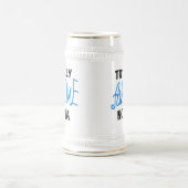 Total Phantastisch Nonna Blue T - Shirt und Gesche Bierglas (Mittel)