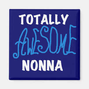Total Phantastisch Nonna Blue T - Shirt und Gesche Magnet
