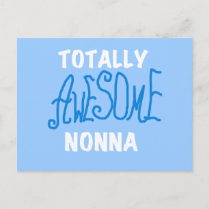 Total Phantastisch Nonna Blue T - Shirt und Gesche Postkarte