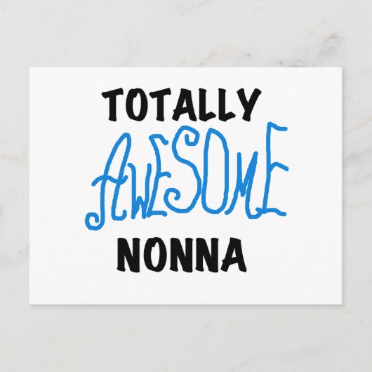 Total Phantastisch Nonna Blue T - Shirt und Gesche Postkarte (Vorderseite)