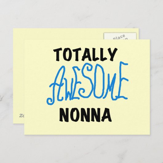 Total Phantastisch Nonna Blue T - Shirt und Gesche Postkarte (Vorne/Hinten)