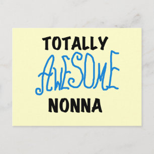 Total Phantastisch Nonna Blue T - Shirt und Gesche Postkarte