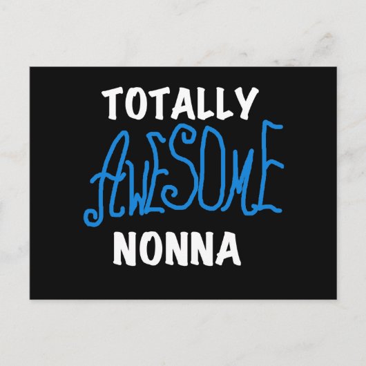 Total Phantastisch Nonna Blue T - Shirt und Gesche Postkarte (Vorderseite)