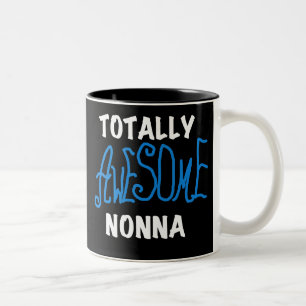 Total Phantastisch Nonna Blue T - Shirt und Gesche Zweifarbige Tasse