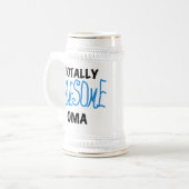 Total Phantastisch Oma Blue T - Shirt und Geschenk Bierglas (Vorderseite Links)