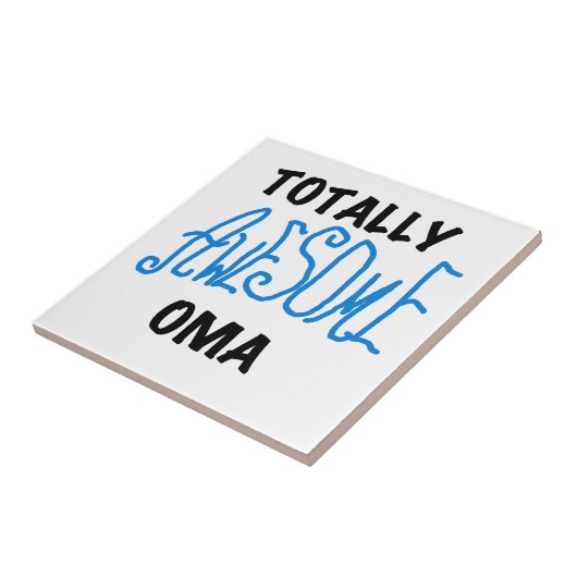 Total Phantastisch Oma Blue T - Shirt und Geschenk Fliese (Seite)