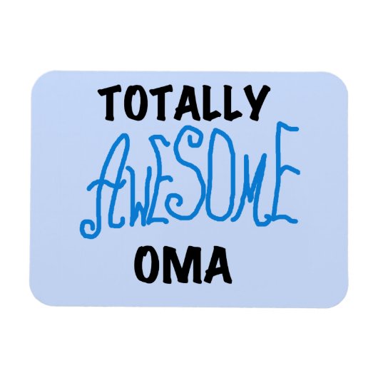 Total Phantastisch Oma Blue T - Shirt und Geschenk Magnet (Horizontal)