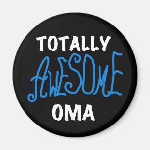 Total Phantastisch Oma Blue T - Shirt und Geschenk Magnet
