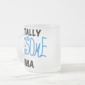 Total Phantastisch Oma Blue T - Shirt und Geschenk Mattglastasse (Vorderseite Links)