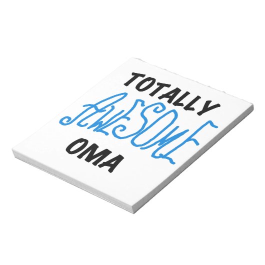 Total Phantastisch Oma Blue T - Shirt und Geschenk Notizblock (Rotiert)