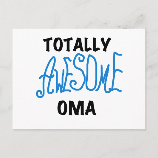 Total Phantastisch Oma Blue T - Shirt und Geschenk Postkarte (Vorderseite)