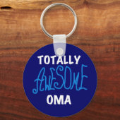 Total Phantastisch Oma Blue T - Shirt und Geschenk Schlüsselanhänger (Vorderseite)