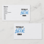 Total Phantastisch Oma Blue T - Shirt und Geschenk Visitenkarte (Vorne/Hinten)