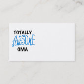 Total Phantastisch Oma Blue T - Shirt und Geschenk Visitenkarte (Rückseite)