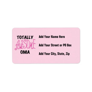 Total Phantastisch Oma Pink T - Shirt und Geschenk Adressaufkleber