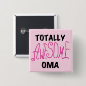 Total Phantastisch Oma Pink T - Shirt und Geschenk Button (Vorne & Hinten)