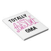 Total Phantastisch Oma Pink T - Shirt und Geschenk Notizblock (angewinkelt)