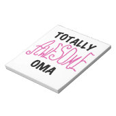 Total Phantastisch Oma Pink T - Shirt und Geschenk Notizblock (Rotiert)