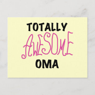 Total Phantastisch Oma Pink T - Shirt und Geschenk Postkarte