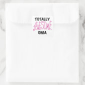 Total Phantastisch Oma Pink T - Shirt und Geschenk Quadratischer Aufkleber (Tasche)
