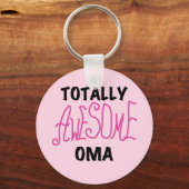 Total Phantastisch Oma Pink T - Shirt und Geschenk Schlüsselanhänger (Vorderseite)